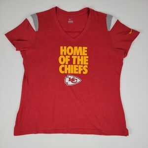 Nike Women's Juniors Kansas City Chiefs V Neck T Shirt  XXL